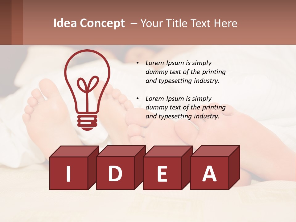 Girl And Boy In Bed PowerPoint Template