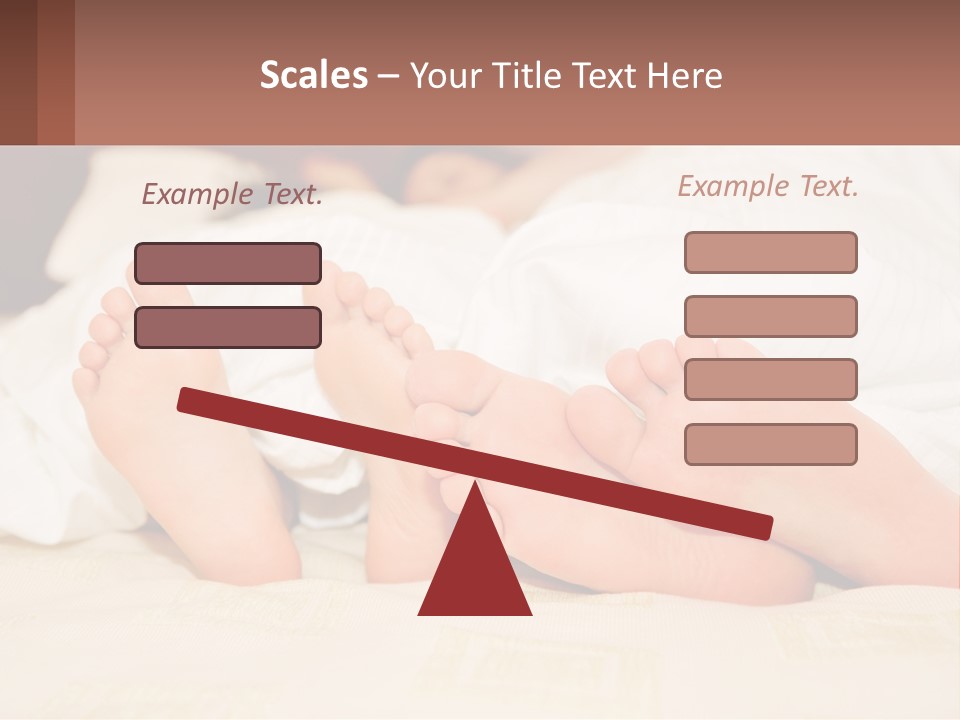 Girl And Boy In Bed PowerPoint Template