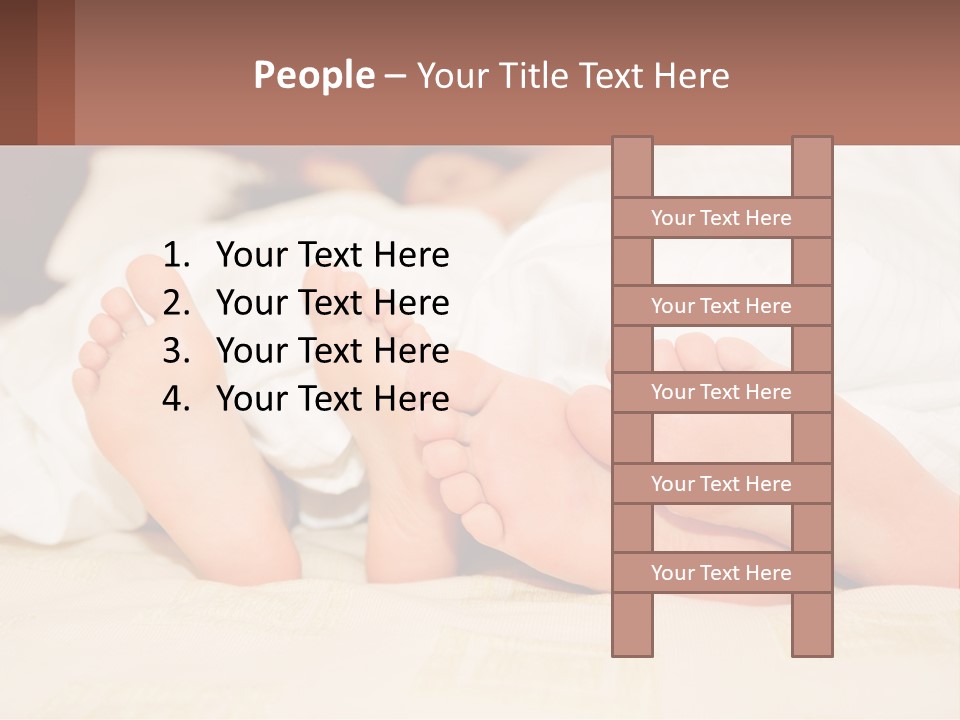 Girl And Boy In Bed PowerPoint Template