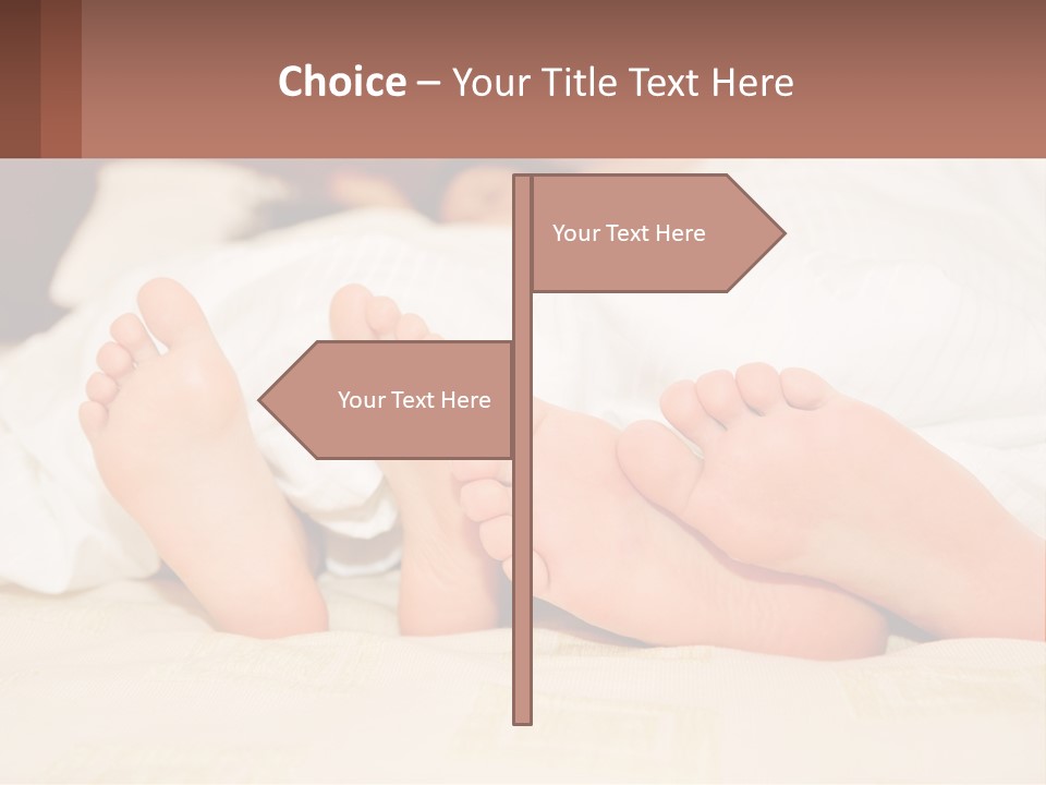 Girl And Boy In Bed PowerPoint Template