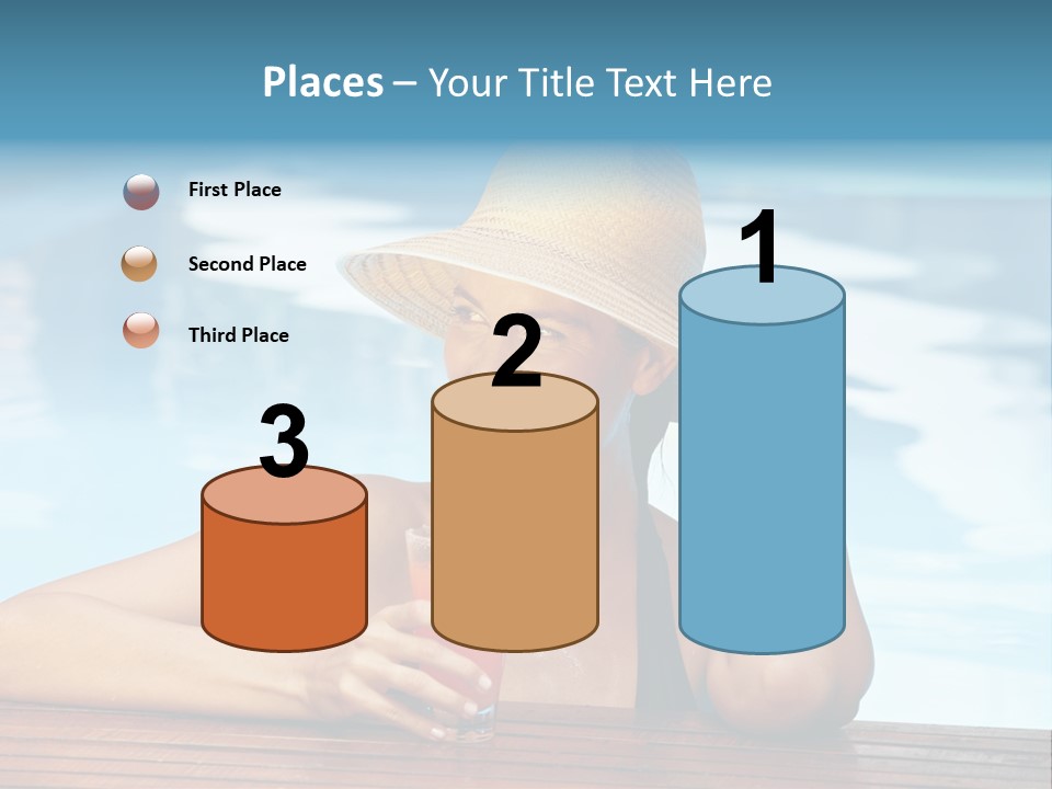 Girl In The Pool PowerPoint Template