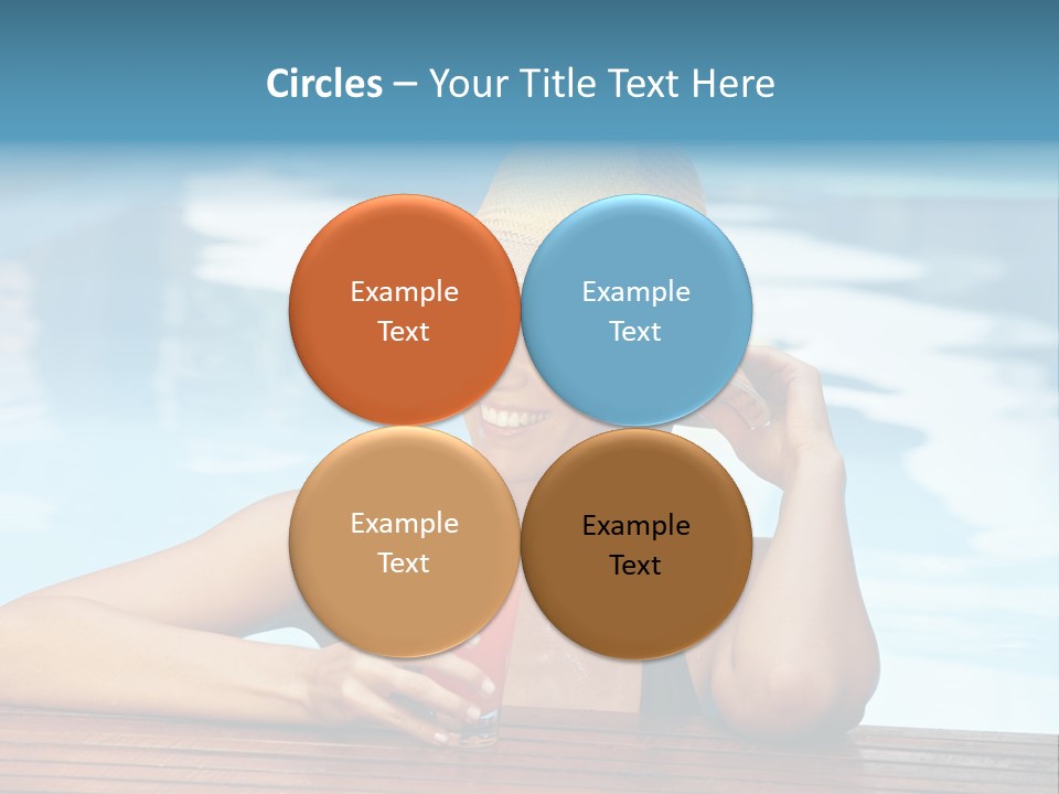 Girl In The Pool PowerPoint Template