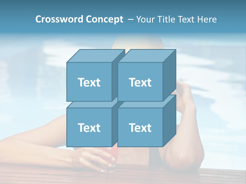 Girl In The Pool PowerPoint Template