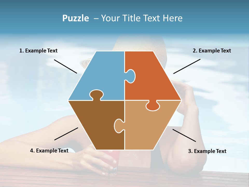 Girl In The Pool PowerPoint Template