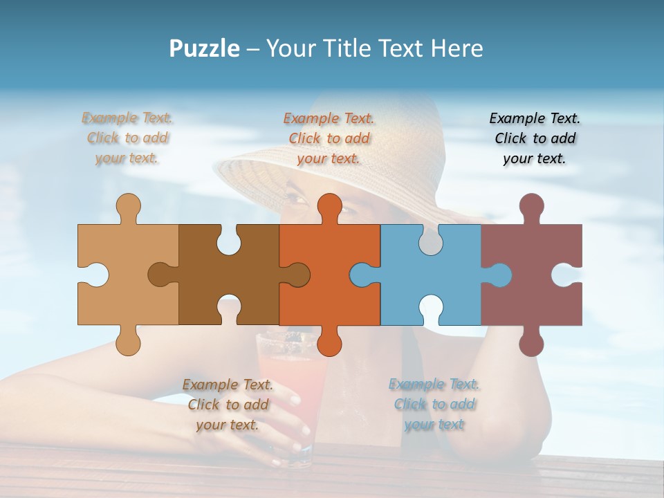 Girl In The Pool PowerPoint Template