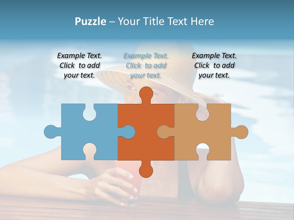 Girl In The Pool PowerPoint Template