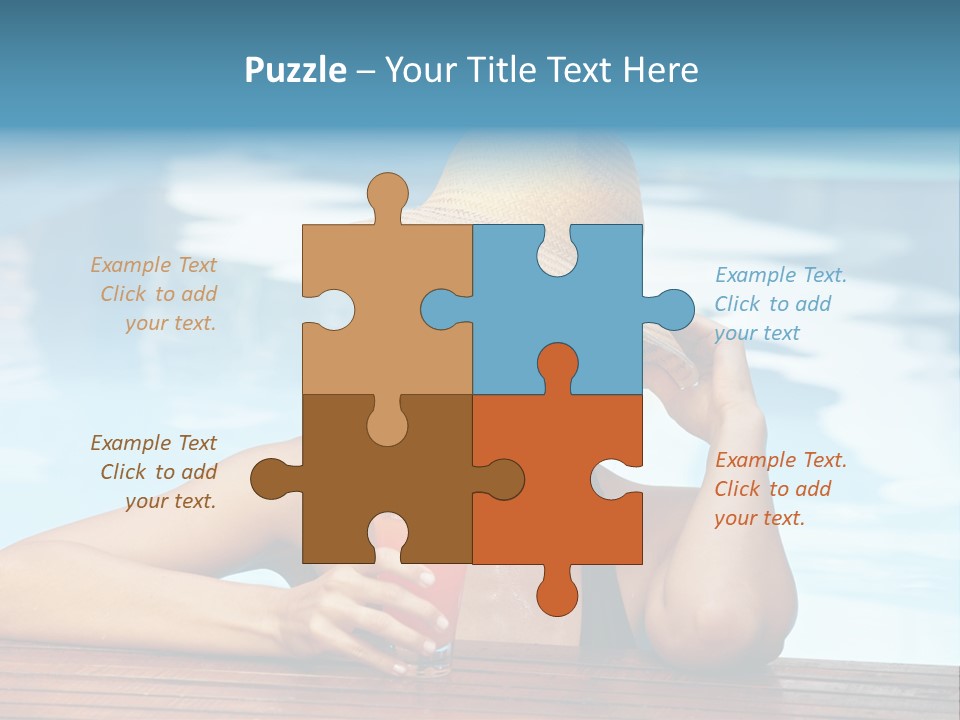 Girl In The Pool PowerPoint Template