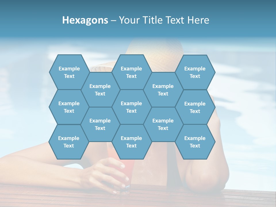 Girl In The Pool PowerPoint Template