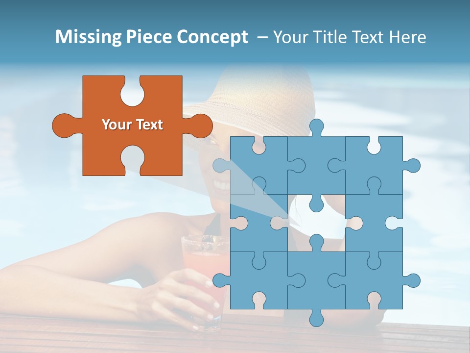 Girl In The Pool PowerPoint Template