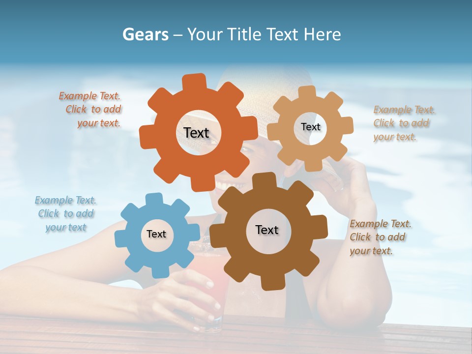 Girl In The Pool PowerPoint Template