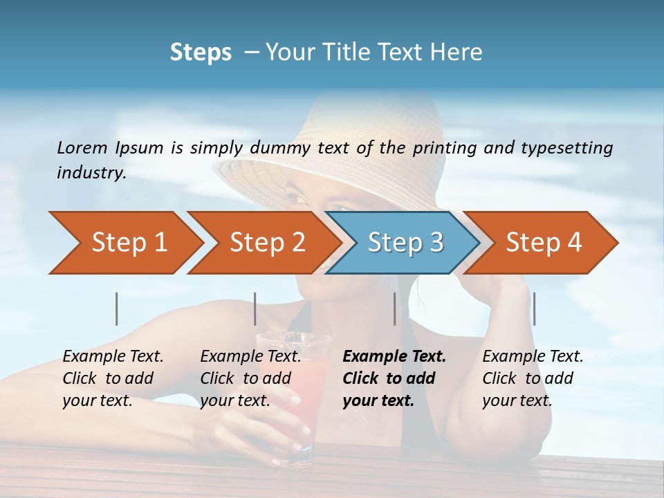 Girl In The Pool PowerPoint Template