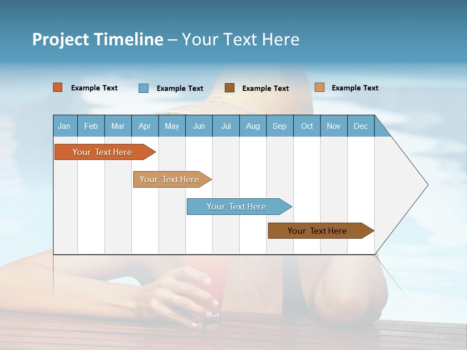 Girl In The Pool PowerPoint Template