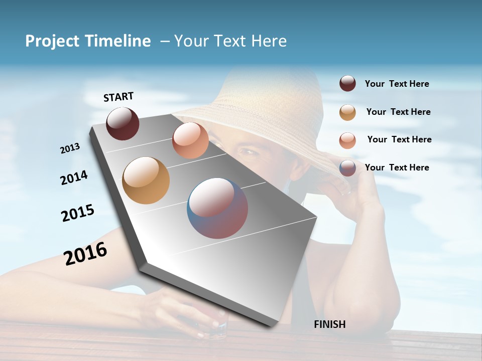 Girl In The Pool PowerPoint Template