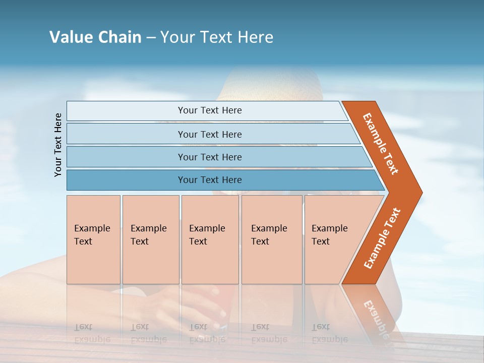 Girl In The Pool PowerPoint Template