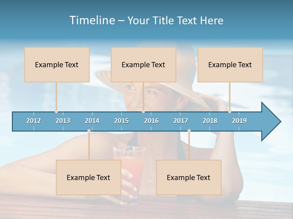 Girl In The Pool PowerPoint Template