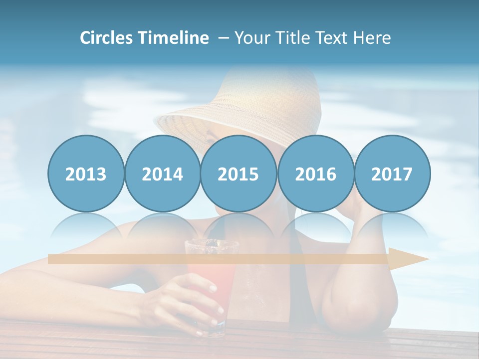 Girl In The Pool PowerPoint Template