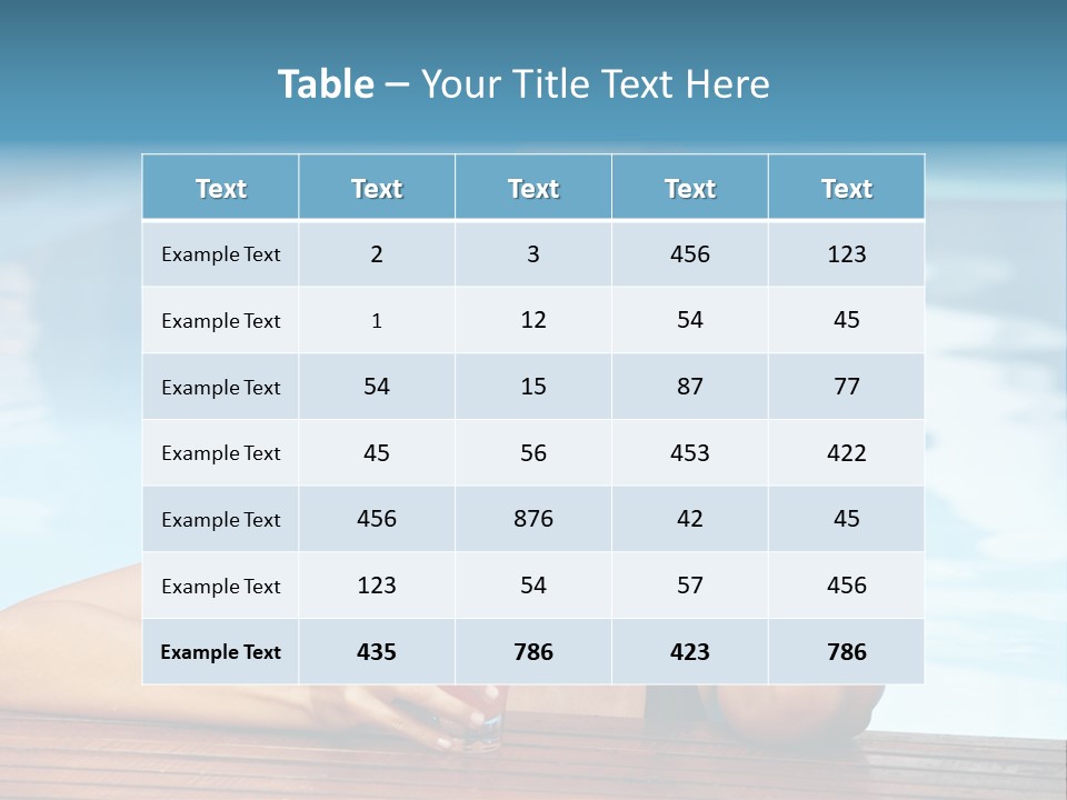 Girl In The Pool PowerPoint Template