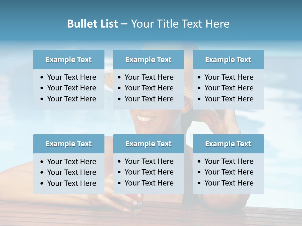 Girl In The Pool PowerPoint Template