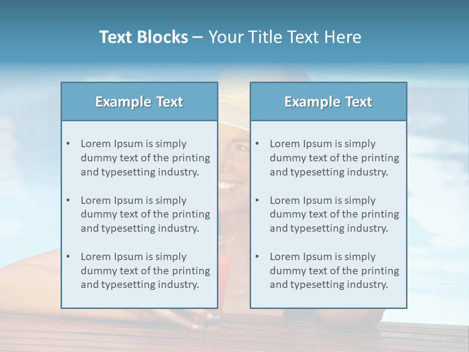 Girl In The Pool PowerPoint Template