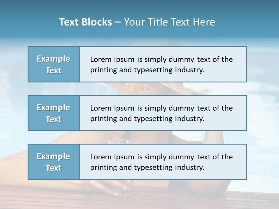 Girl In The Pool PowerPoint Template