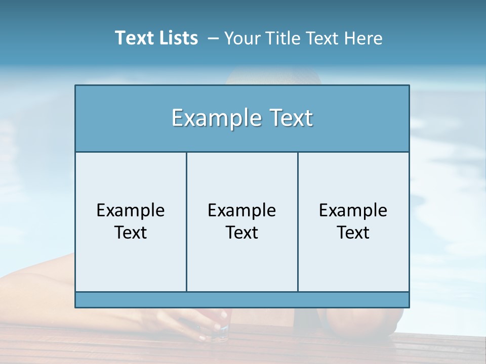 Girl In The Pool PowerPoint Template