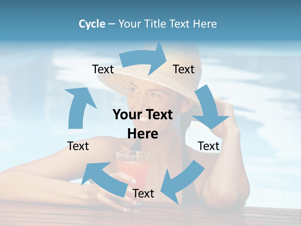 Girl In The Pool PowerPoint Template