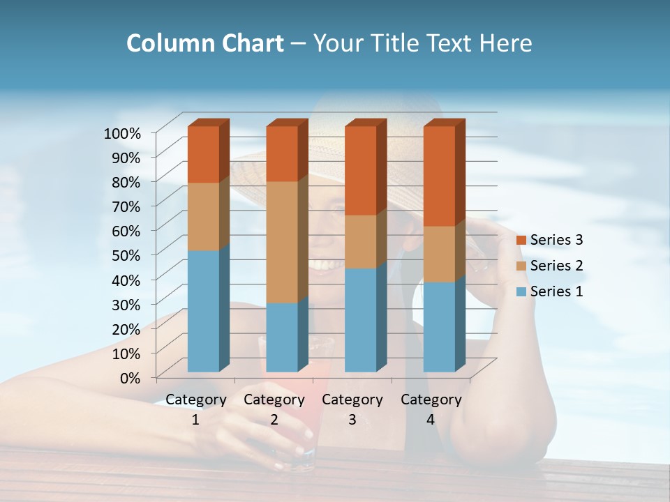 Girl In The Pool PowerPoint Template