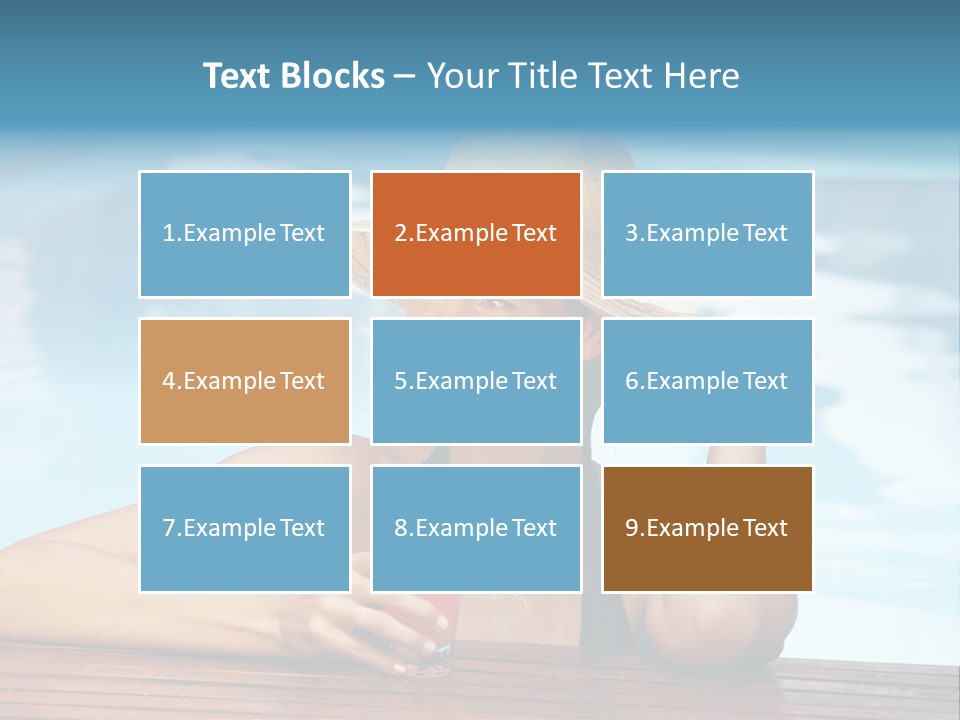 Girl In The Pool PowerPoint Template