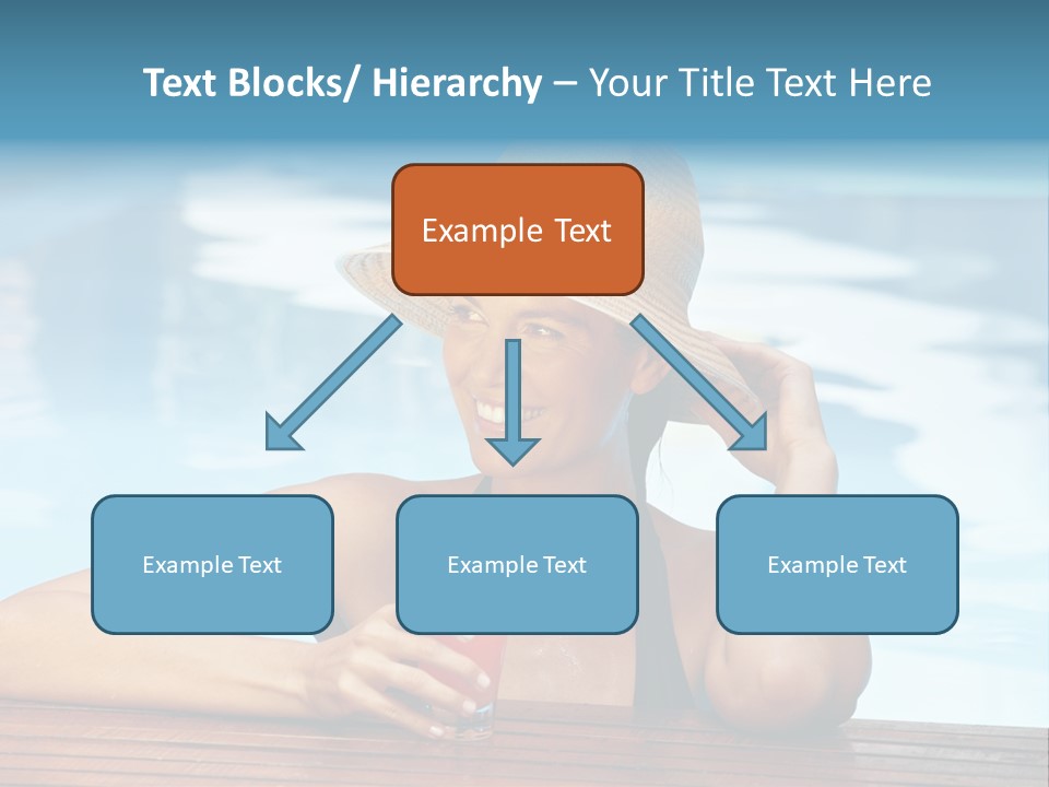 Girl In The Pool PowerPoint Template