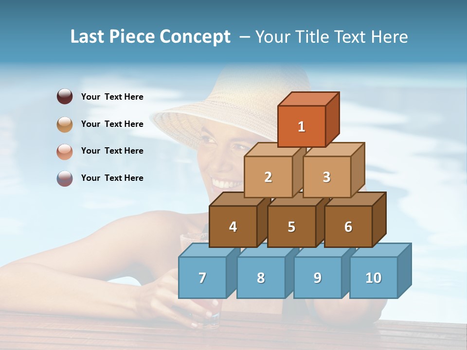 Girl In The Pool PowerPoint Template