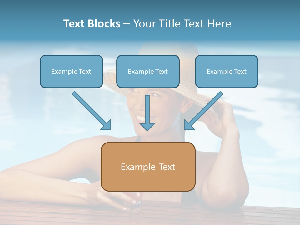 Girl In The Pool PowerPoint Template