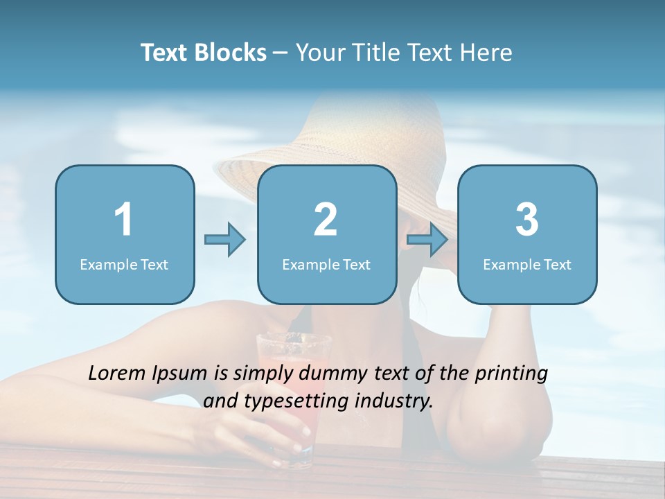 Girl In The Pool PowerPoint Template