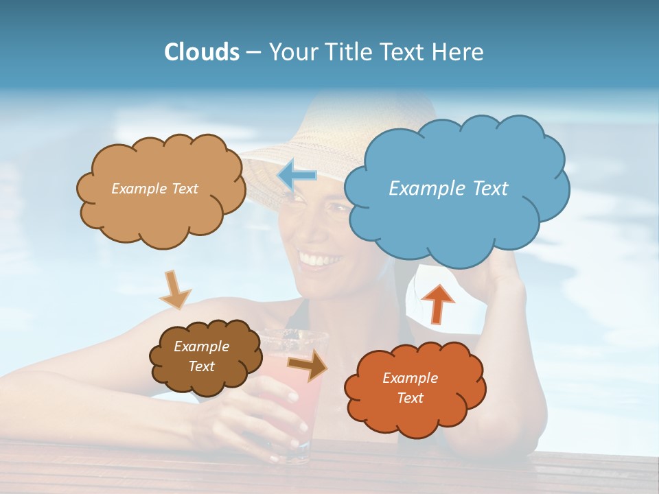 Girl In The Pool PowerPoint Template