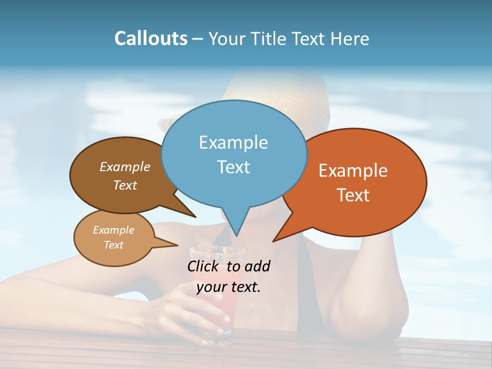 Girl In The Pool PowerPoint Template