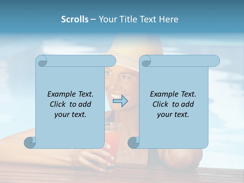 Girl In The Pool PowerPoint Template