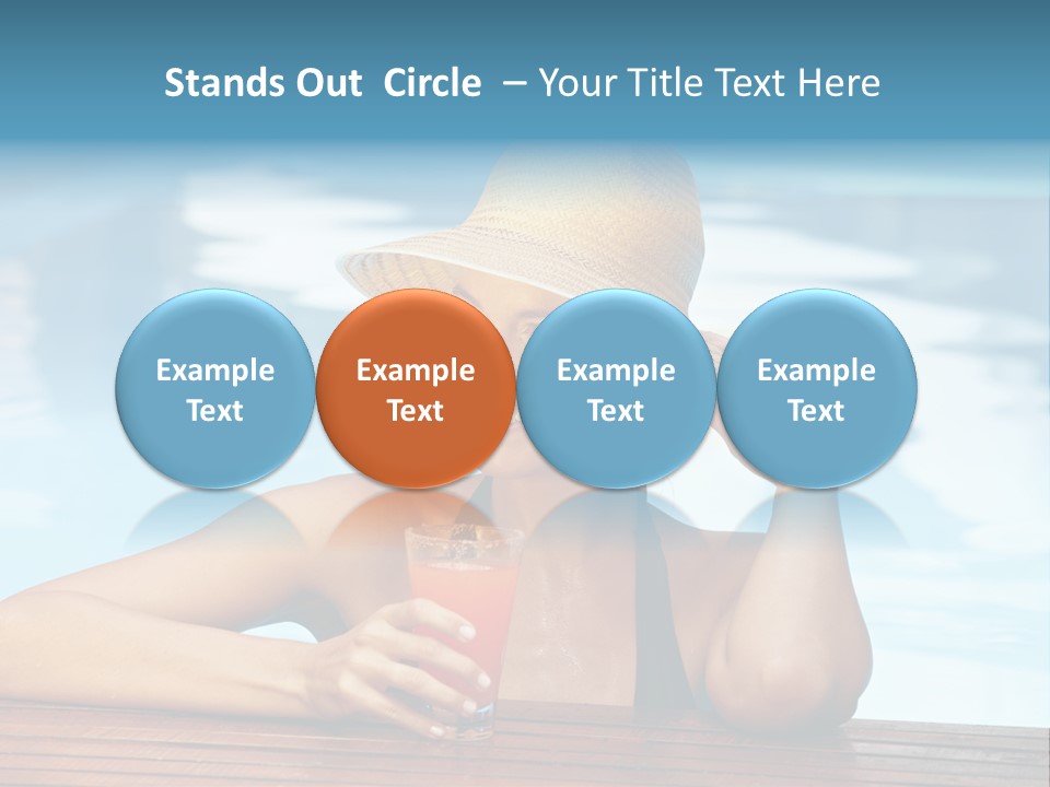 Girl In The Pool PowerPoint Template