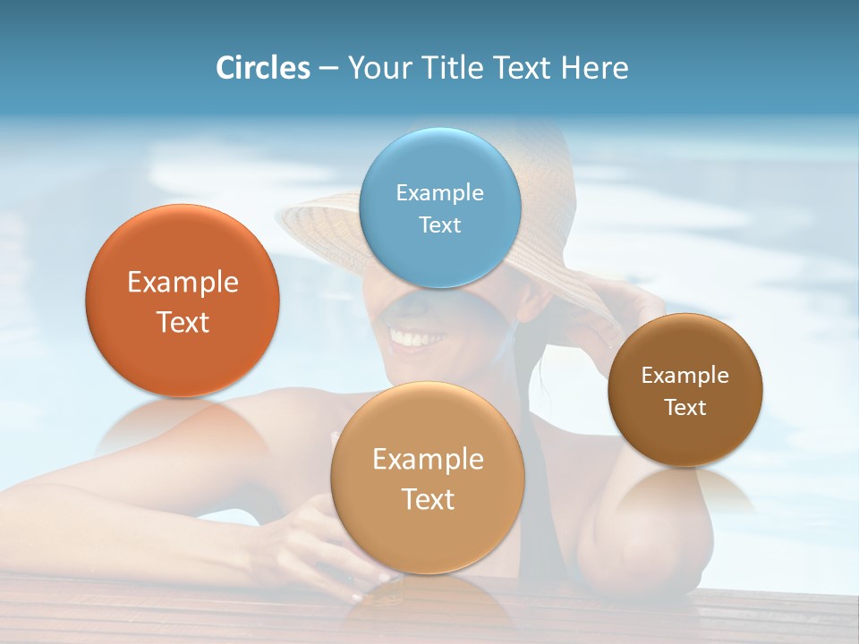 Girl In The Pool PowerPoint Template