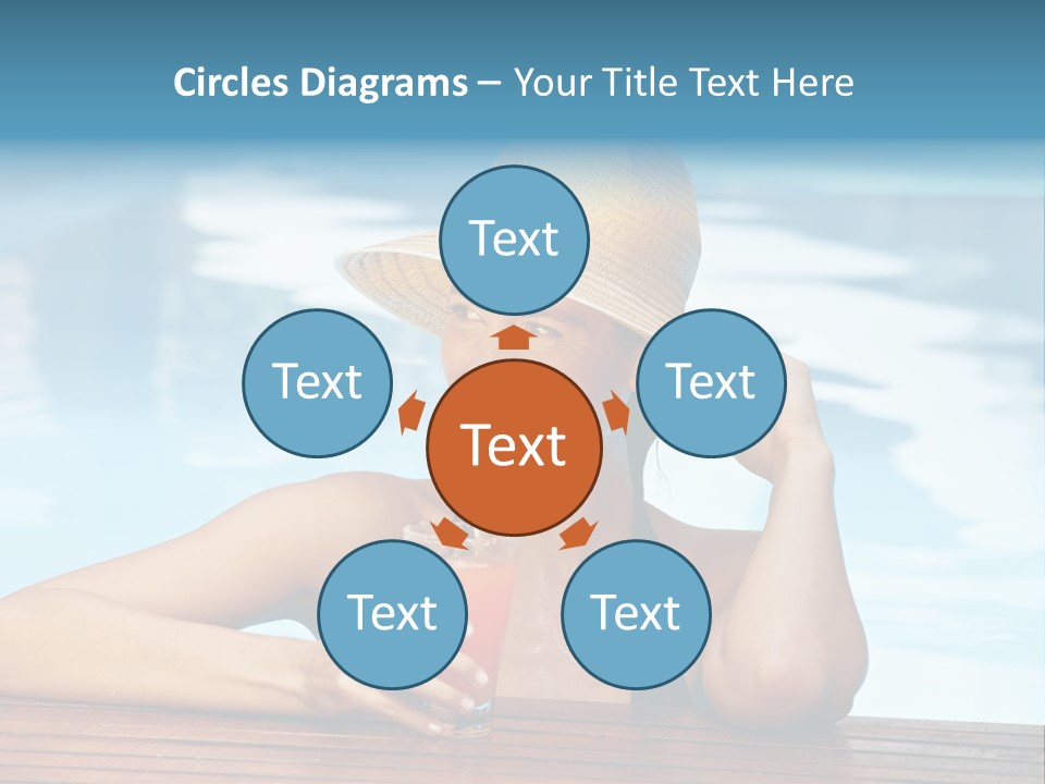 Girl In The Pool PowerPoint Template