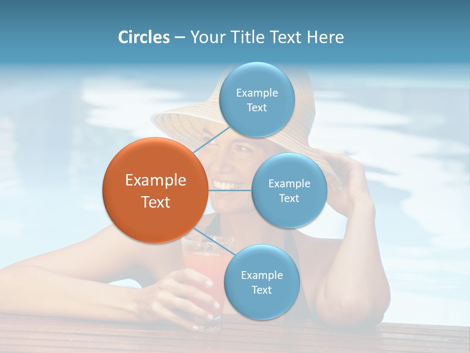 Girl In The Pool PowerPoint Template