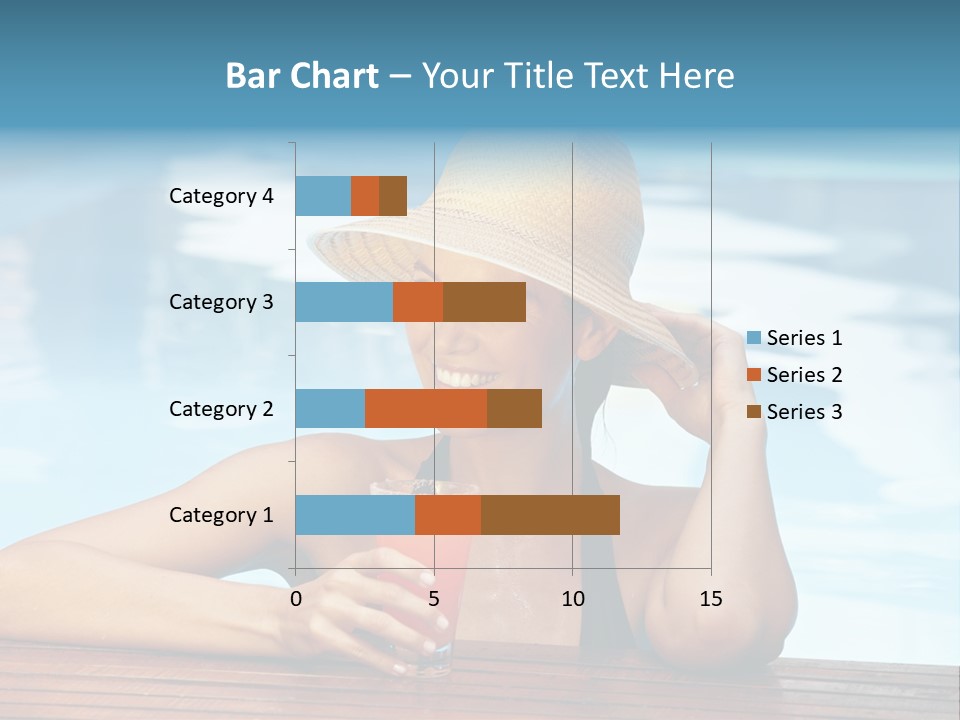 Girl In The Pool PowerPoint Template