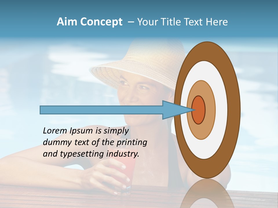 Girl In The Pool PowerPoint Template