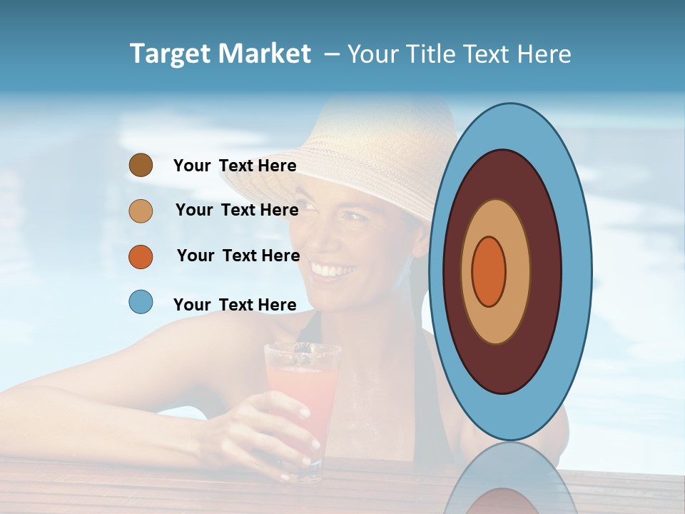 Girl In The Pool PowerPoint Template