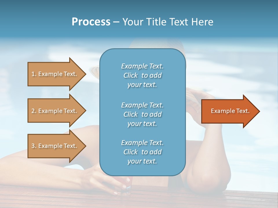 Girl In The Pool PowerPoint Template