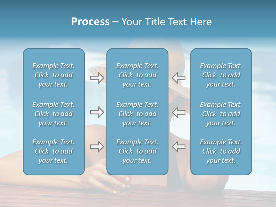 Girl In The Pool PowerPoint Template