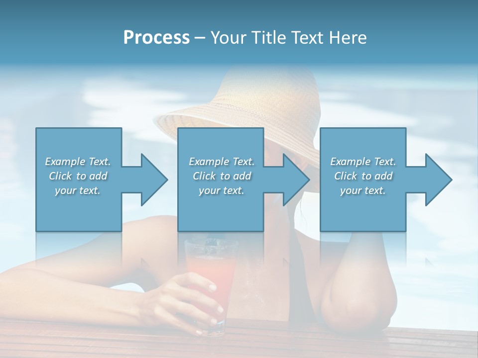 Girl In The Pool PowerPoint Template