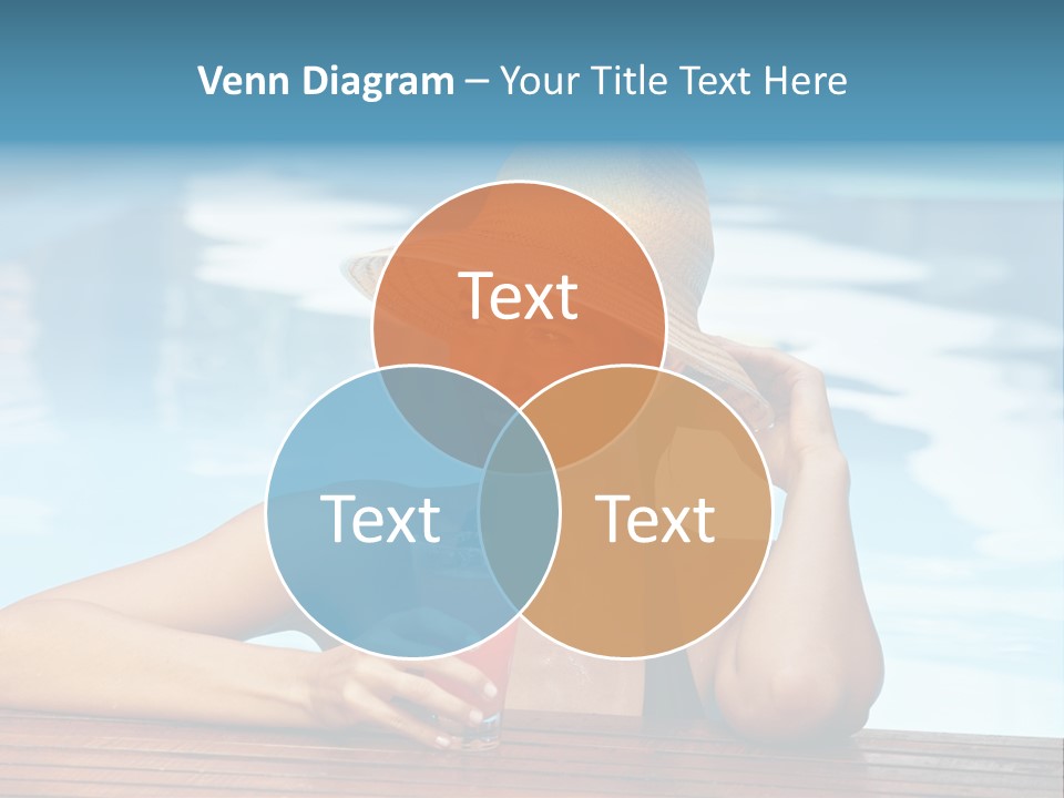 Girl In The Pool PowerPoint Template