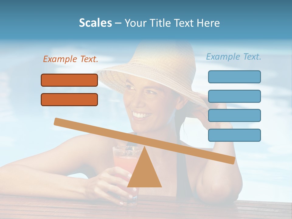 Girl In The Pool PowerPoint Template