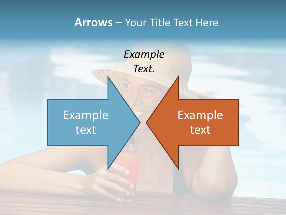 Girl In The Pool PowerPoint Template