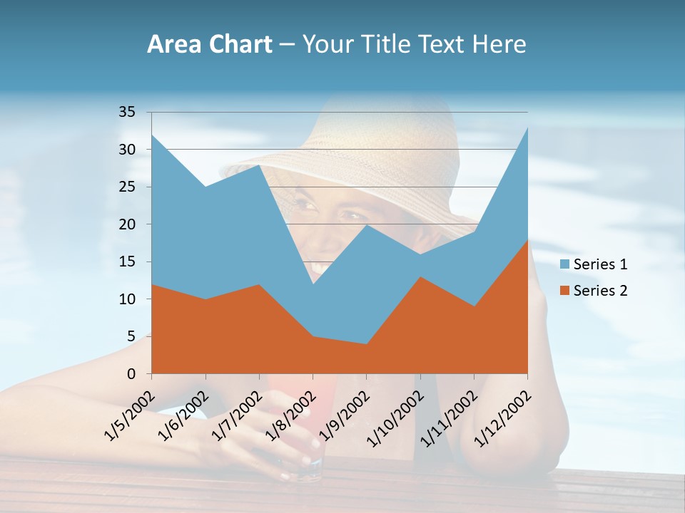 Girl In The Pool PowerPoint Template