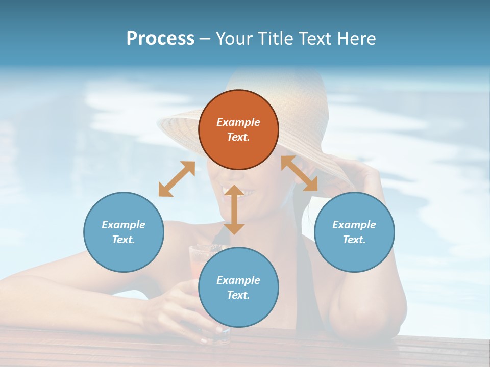 Girl In The Pool PowerPoint Template